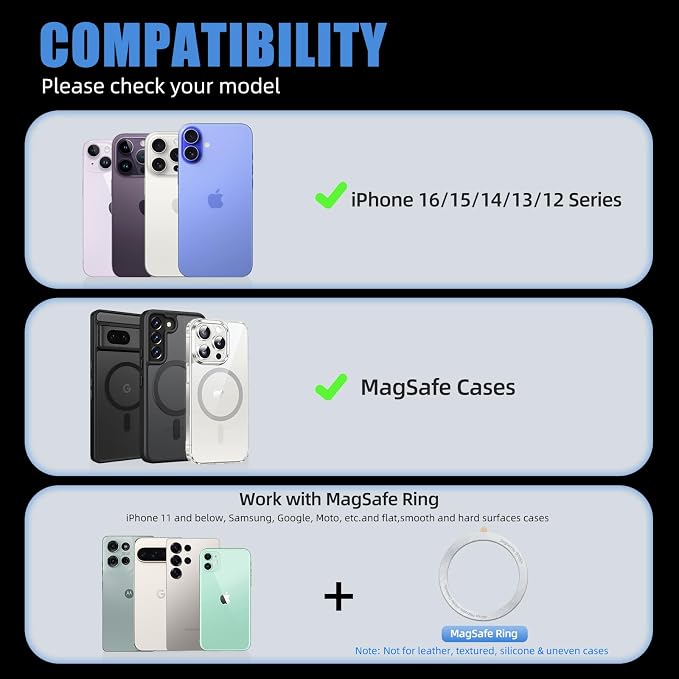 Magnetic Tripod for iPhone, Aluminium Phone Tripod Stand Compatible - Image 7