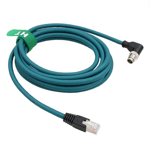 Camera Sensor M12 Ethernet 8 Pin X-Coded RJ45 Cable CAT7e by HangTonConnect