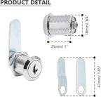 Uenhoy 6 Pack Cam Locks Keyed Alike, File Cabinet Locks - Image 3