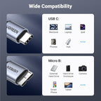 UGREEN 10 Gbps Micro B to USB C Hard Drive Cables, 10FT USB C to Micro B - Image 6