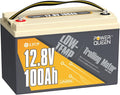 Power Queen 12.8V 100Ah LiFePO4, Upgraded Low Temperature Cut-off Function by PowerQueen