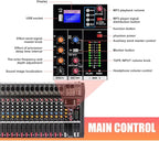 GX16 Professional 16 Channel Bluetooth Audio Mixing Console - Image 5