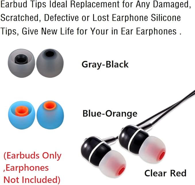 Silicone Earbud Tips Earbuds Replacement Ear Tips Gels Bud - Image 5