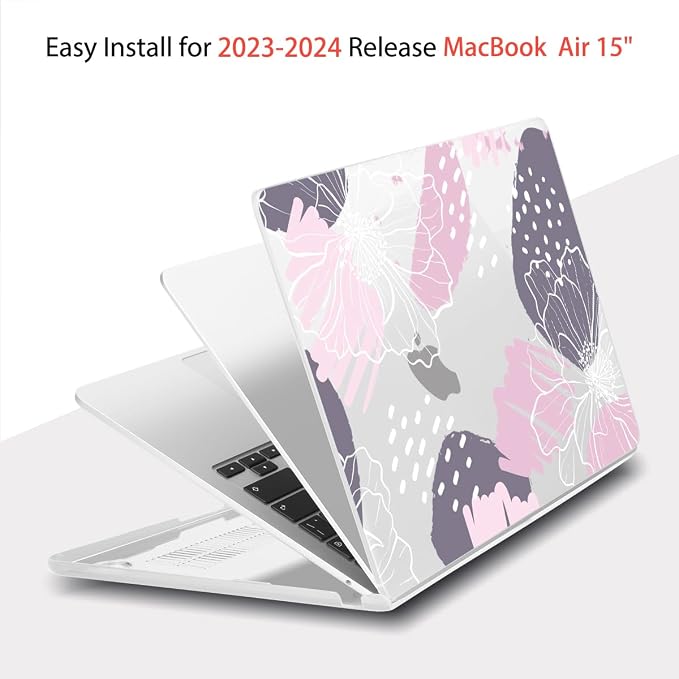 Teryeefi Compatible with M4 M3 M2 MacBook Air 15 Inch 2024 2023 Case Model - Image 4