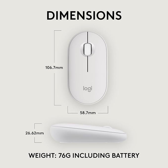 Logitech Pebble Mouse 2 M350s Slim Bluetooth Wireless Mouse, Lightweight - Image 8