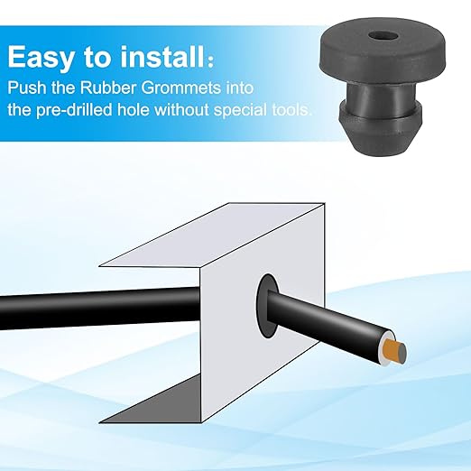 PATIKIL 5mm / 3/16 Inch Drill Hole, 1/8 Inch ID Rubber Grommets - Image 4
