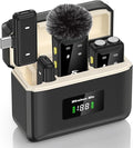 PQRQP Wireless Microphone for iPhone, Dual Microphones 20 H Battery Life by PQRQP