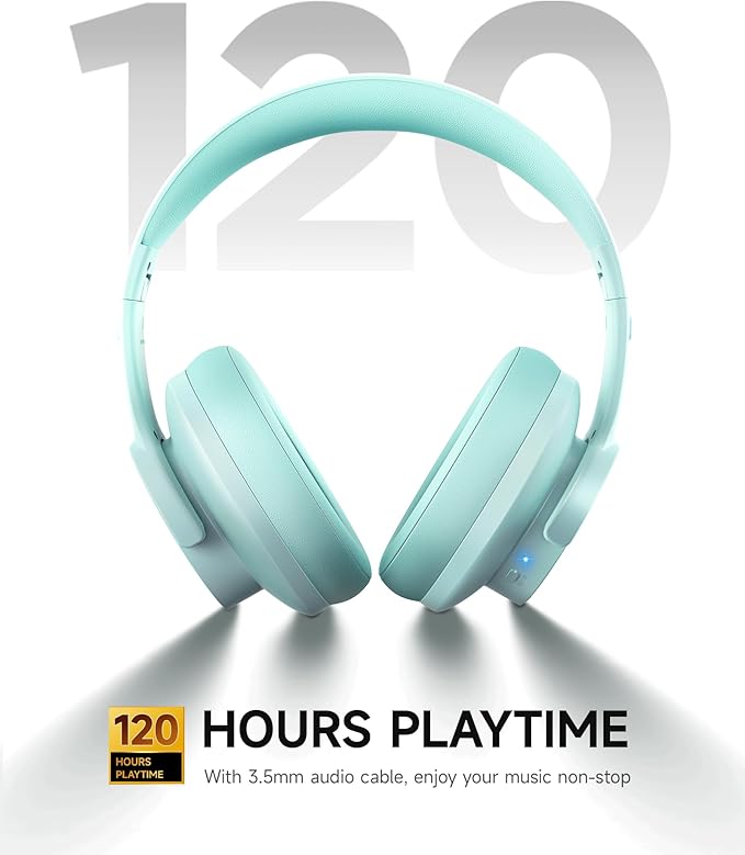 Picun B8 Bluetooth Over Ear Headphones, 120H Playtime - Image 3