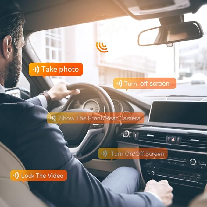 Mirror Dual Dash Camera, 4K and 1080P Dash Cam - Image 4