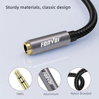 8FT 3.5mm Aux Jack Audio Extension Cable, Male to Female, TRS Headphone - Image 5