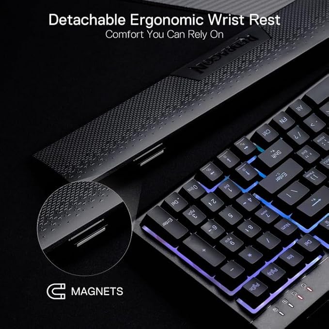 Redragon K515 Shiva Wired RGB Membrane Gaming Keyboard, 98 Keys Mechanical-Feel - Image 5