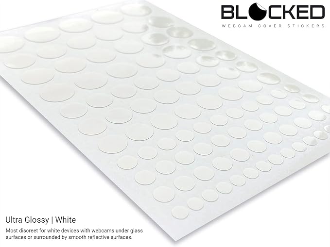 BLOCKED Stackable Webcam/Camera Vinyl Covers | 456 Low-Tack Restickable Webcam - Image 6