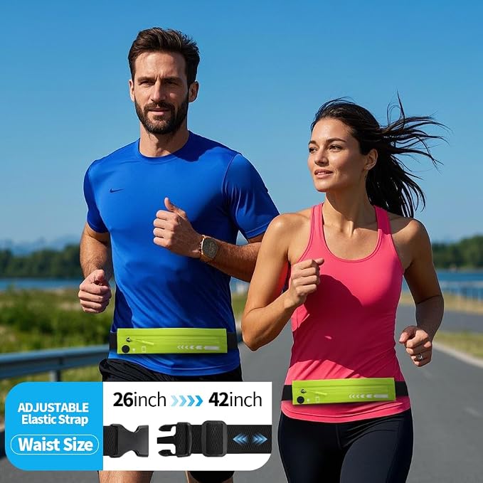 USHAKE Slim Running Belt for Women Men-Runners Phone Holder Fanny Pack - Image 5