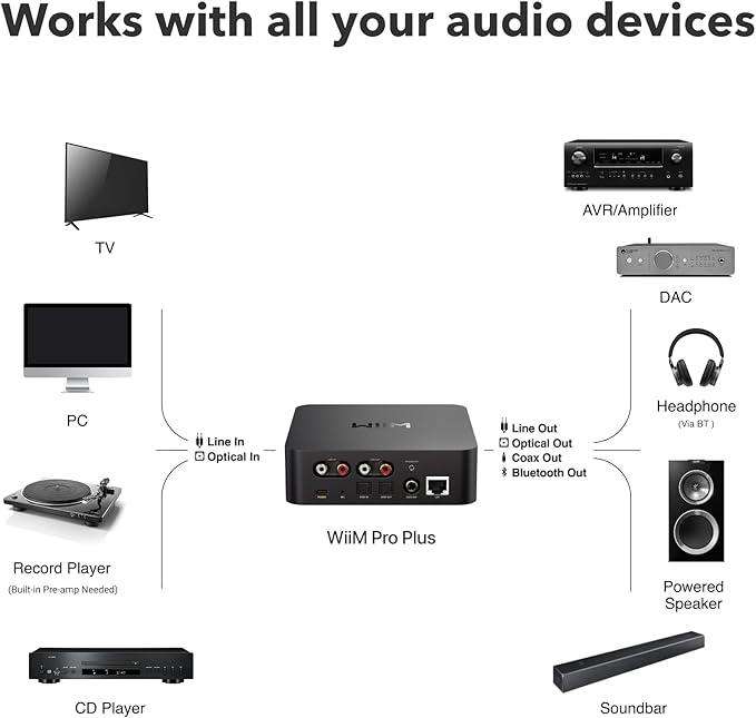 WiiM Pro Plus AirPlay 2 Receiver, Google Cast Audio, Voice Remote, Works - Image 5