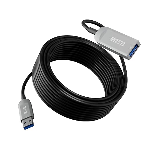 Elecan Active Optical USB 3.0 Extension Cable 75 FT Fiber Optic Type A Male to by Elecan
