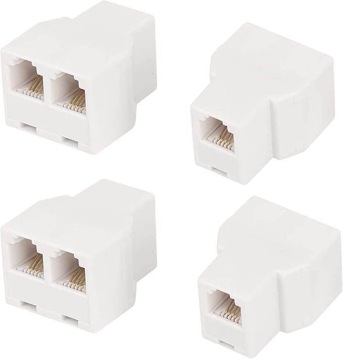 Uvital RJ11 6P4C 1 Female to 2 Female Telephone Line Splitters, Telephone by Uvital