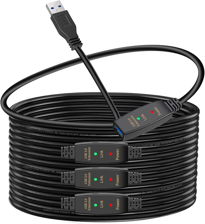 LDKCOK Active USB 3.0 Extension Cable 75ft– Male to Female Extender Cord by LDKCOK