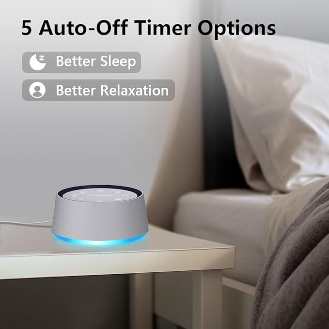 Brown Noise Sound Machine with 30 Soothing Sounds White Noise Machine 12 Colors - Image 5