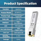 10Pcs 1.25Gbps RJ45 Copper SFP, 10/100/1000Base-T transceiver Module 100m - Image 7