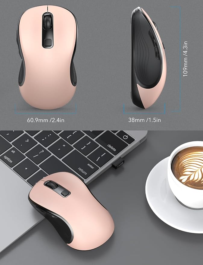 Trueque Wireless Mouse for Laptop, 2.4GHz Ergonomic Computer Mouse - Image 7