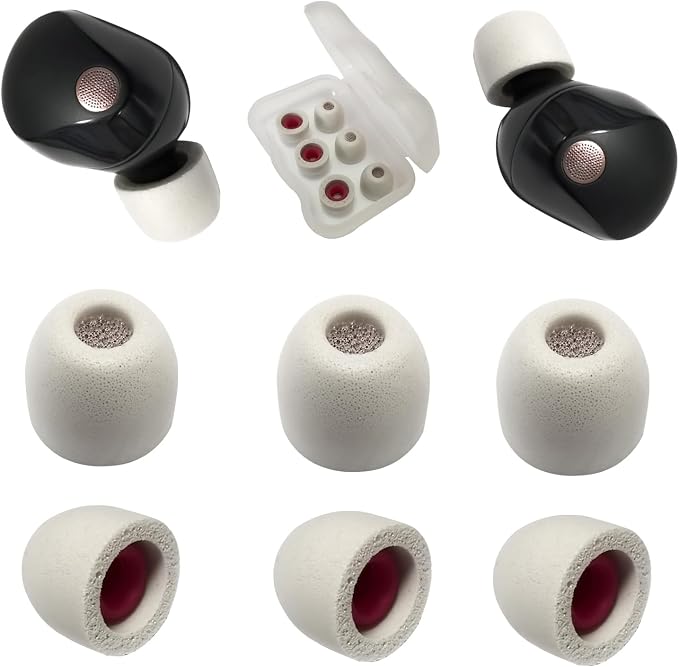 Memory Foam Earbuds Tips for Sony WF-1000XM5, 3 Pairs Extra Small by Mijusun