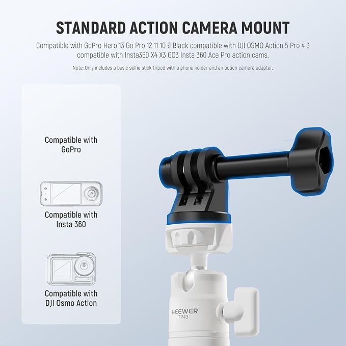 NEEWER Basics Mini Desk Selfie Stick Tripod Compatible - Image 5