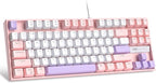 MageGee 75% Mechanical Gaming Keyboard, LED Blue Backlit, 87 Keys Compact TKL by MageGee