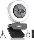 4K Webcam with Light, HD Webcam by Camii