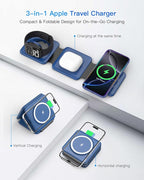 Charging Station for Apple Devices - 3 in 1 Magnetic Foldable Wireless Charger - Image 3