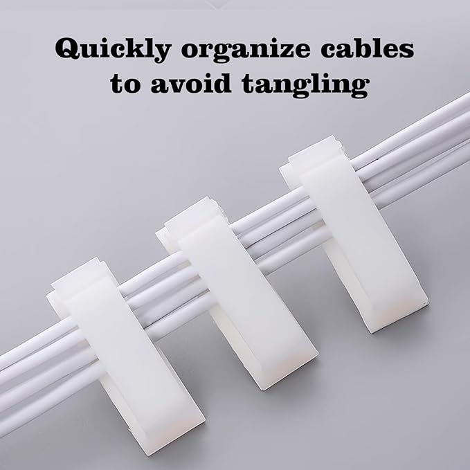 50 pcs 50 PCS Self Adhesive Cable Clips, Outdoor Light Clips, 5.3 cm Nylon Cord - Image 4