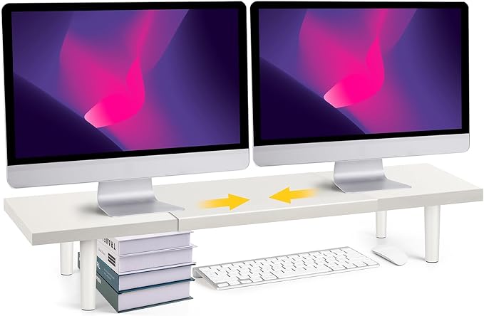Across-Star Dual-Monitor-Stand-Riser-For-Desk Adjustable Length 32-40 by Acorss-Star
