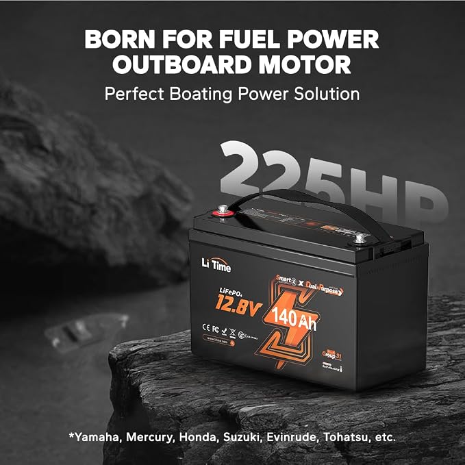 Litime 12V 140Ah Bluetooth Dual Purpose 1000 CCA Marine Battery - Image 5