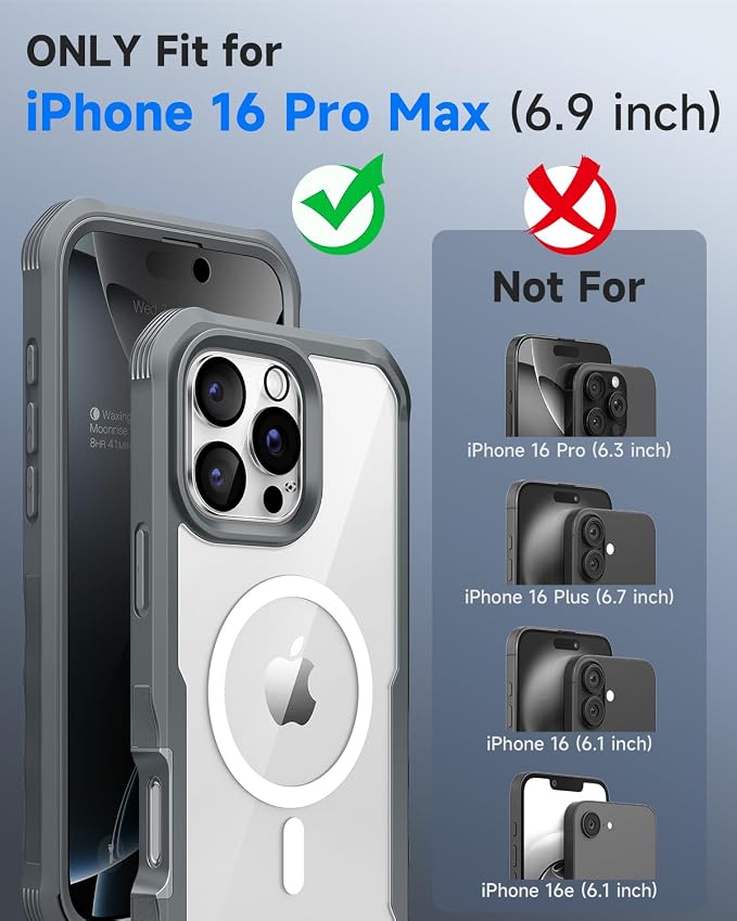 seacosmo for iPhone 16 Pro Max Case, Full Body Bumper - Image 5