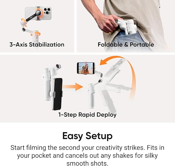 Insta360 Flow 2 Pro Ultimate AI Bundle – Foldable AI Phone Gimbal Stabilizer - Image 4