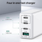 40W USB C Charger, 4-Port USB C Charger Block Fast Charging Block PD+QC Wall - Image 4