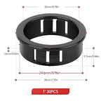 30PCS 1" Black Cable Snap Bushing Grommet, Snap in Cord Bushing Protect Cables - Image 2