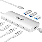 USB C to USB C Hub 10Gbps, 3 USB 3.2 Gen 2 Ports, 4K@60Hz HDMI, 100W PD by VANGREE
