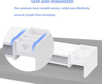 White Monitor Stand Riser, MDF Laptop Riser Shelf - Image 4