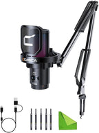 COMICA USB Microphone for Computer and Smartphone, 48kHz/24bit RGB Cardioid by COMICA