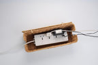PEMAR Natural Rattan Wicker Cable Management Box, Cable Organizer, 2 Open Slots - Image 3