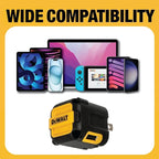 DEWALT 2-Port USB Wall Charger + 6 FT Type C to USB Cable, Dual 5V/2.1A Power - Image 6