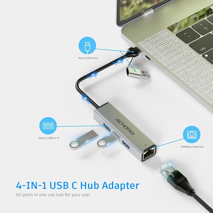 ACHORO USB Port Expender with LAN - Image 3