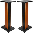 Rockville 28" 2-Tone Bookshelf Speaker Stands Surround Sound Home Theater - Image 2