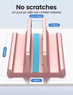 Vaydeer Vertical Laptop Stand Holder Plastic Adjustable Desktop Notebook Dock - Image 4