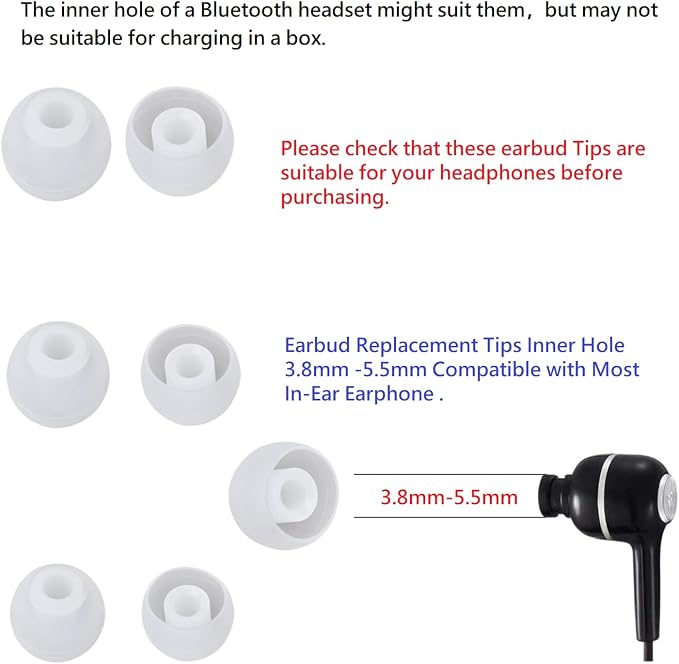 Earbud Replacement Tips Silicone Earbud Tips Earbuds Cushions - Image 3