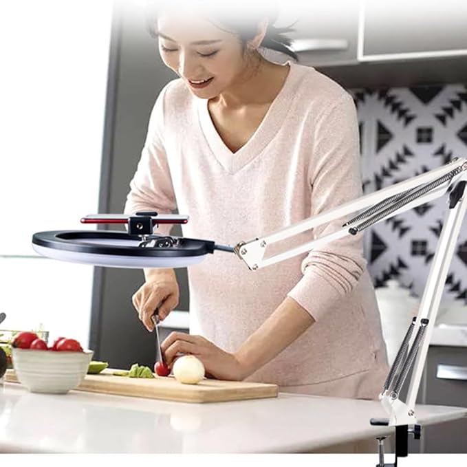 Overhead Tripod Mount for Camera Webcam Ring Light, Over Head Articulating Arm - Image 9