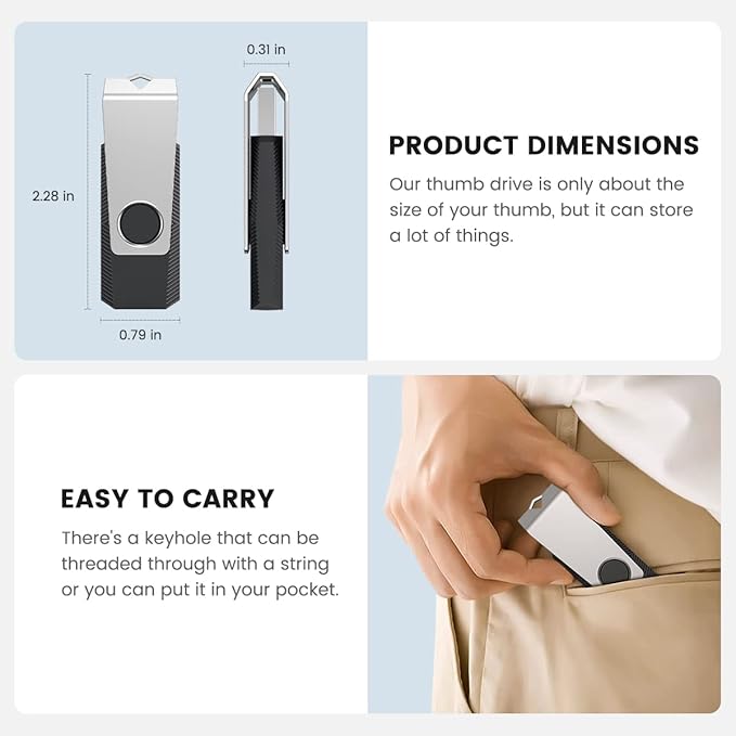 Aiibe 64GB Flash Drive 3.0 5 Pack 64GB USB 3.0 Thumb Drive USB Drives 64 GB - Image 4