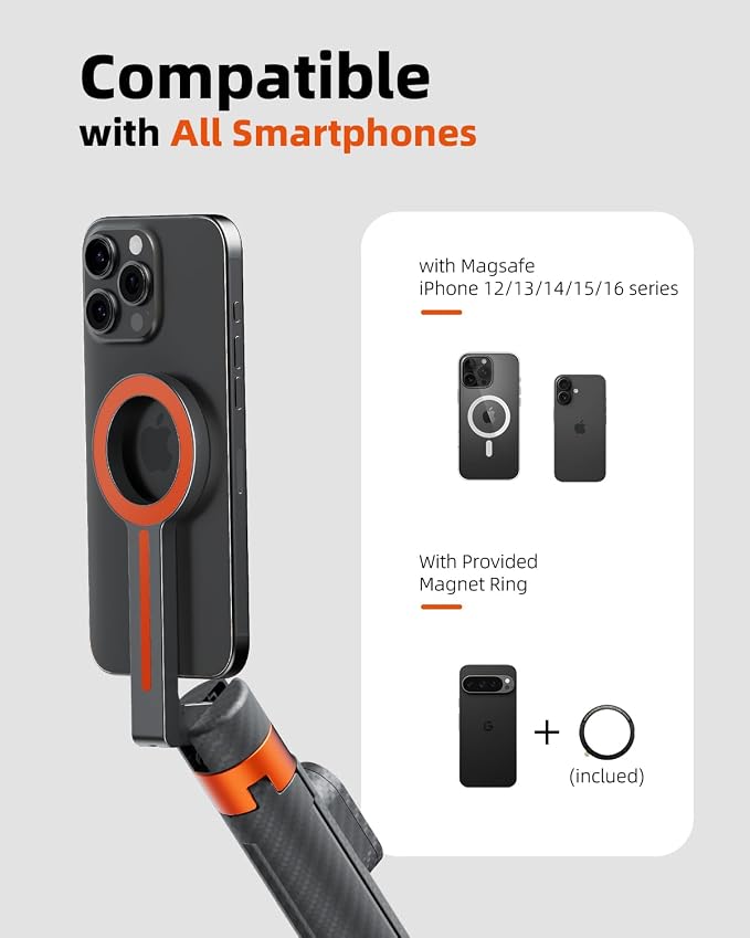TODI 65" Magnetic Tripod for iPhone - Image 4
