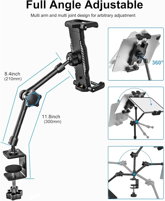 Aluminum Tablet Stand Holder for Desk Mount - Image 3