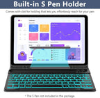Keyboard Case for Samsung Galaxy Tab A9 Plus 5G 11 inch 2023, 7 Color Backlit - Image 2
